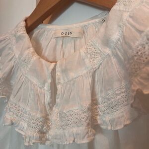 Doen sheer lace cotton top